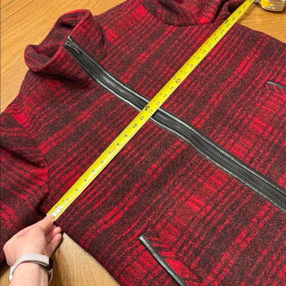 NWT Pendleton Women Wool Blend Walker Long Winter Coat Red Black Charcoal XL New - Picture 9 of 16